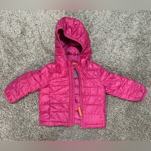 Primary Pink Kids Puffer Jacket 12-18 months
